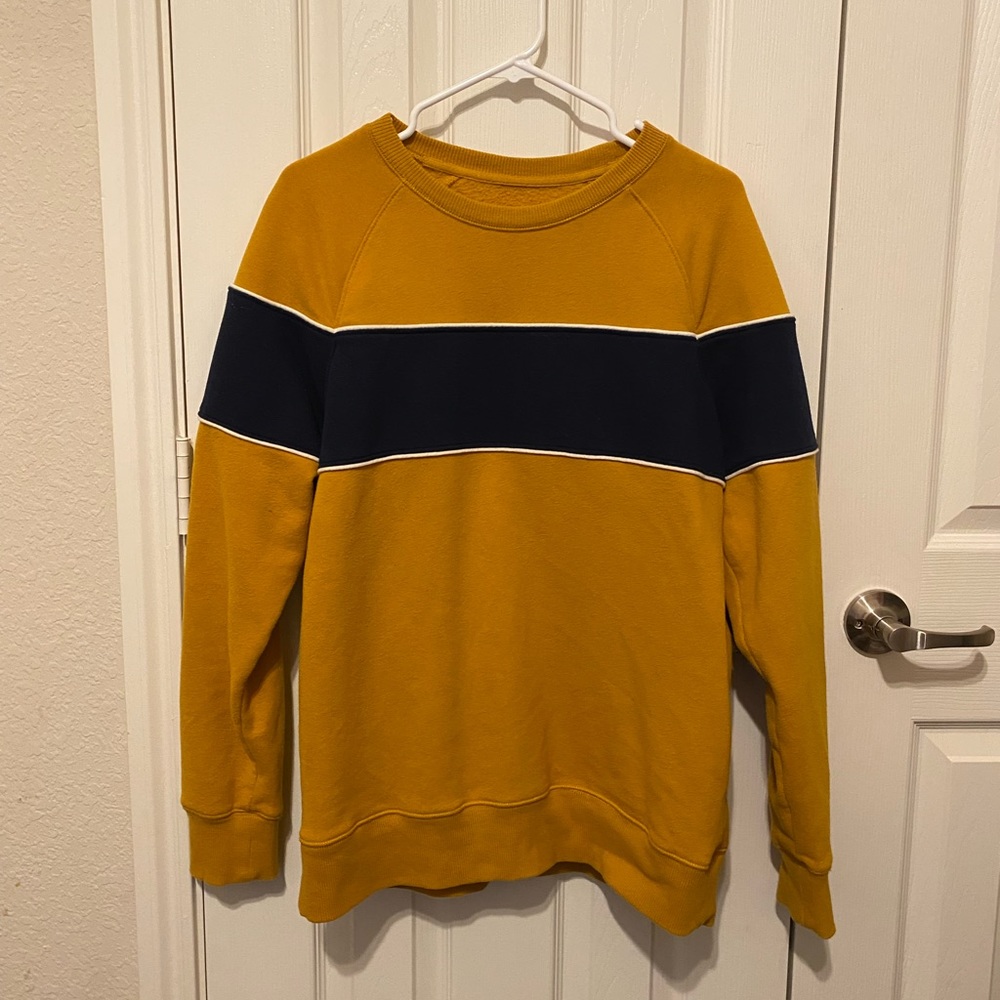 *2 for $8* Yellow and navy crewneck sweater